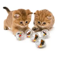 GENERICO - Juguete para gato pack de 6 pelotas con insectos