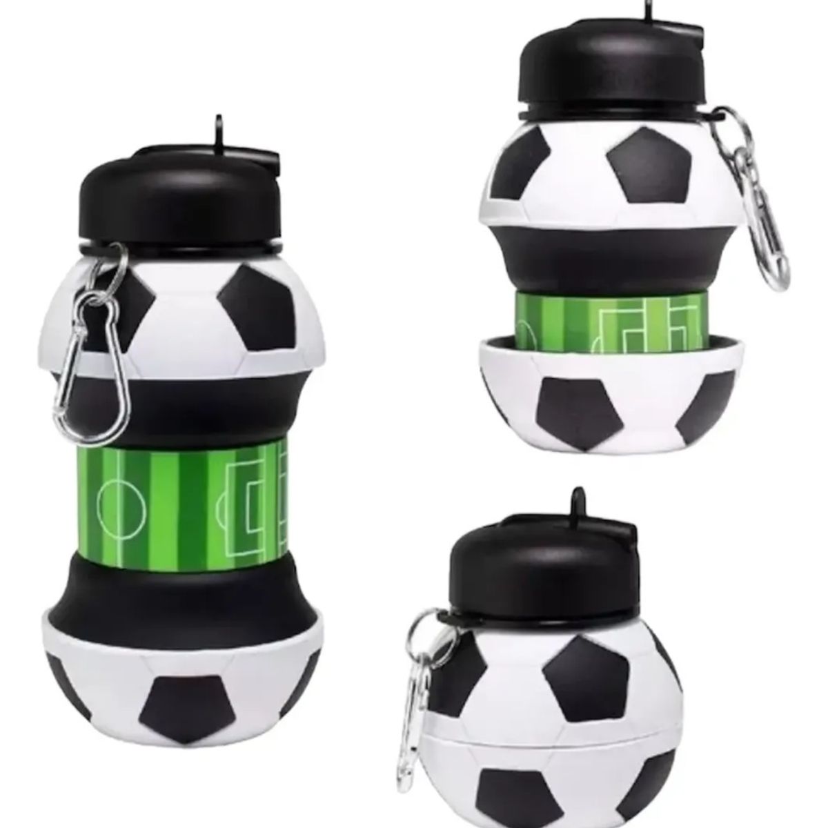 GENERICO - Botella de Agua plegable 550 ml Diseño Balón de Fútbol
