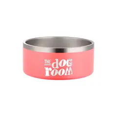 GENERICO - Plato Premium Para Perros Acero Inoxidable Agua/Comida - Rosa Salmon 64 Oz