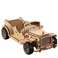 GENERICO - AUTO CLASICO DE MADERA ARMABLE PUZZLE 3D ND07