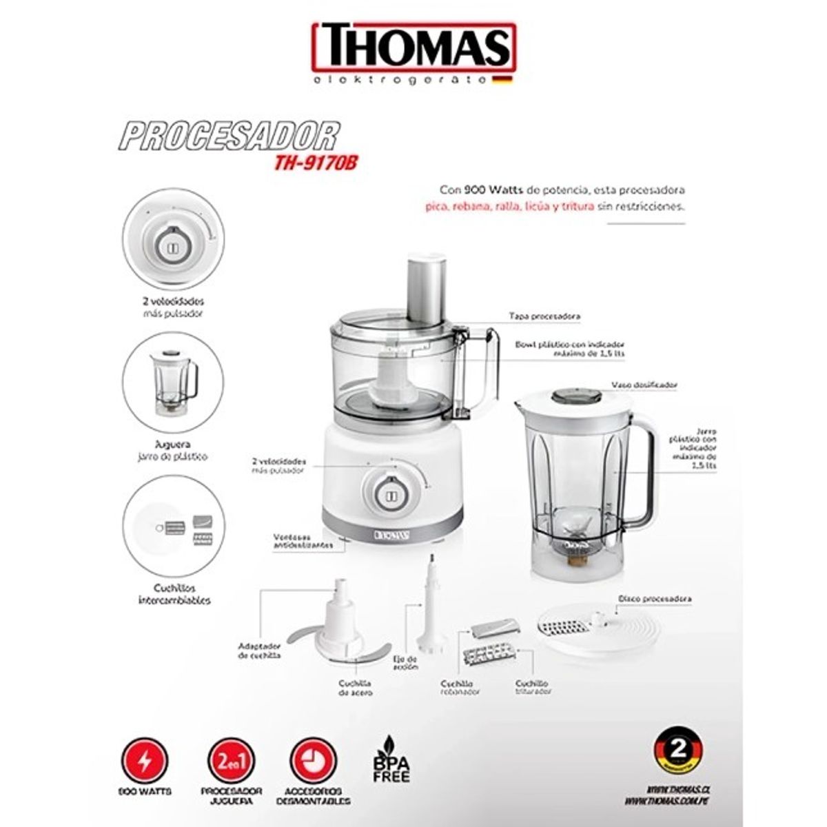 THOMAS - PROCESADOR THOMAS TH-9170B