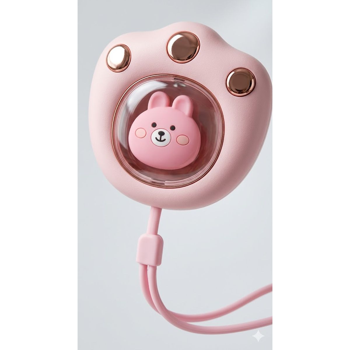 GENERICO - Calentador de Manos Portátil Recargable USB con Diseño Huella de Gato en Rosado