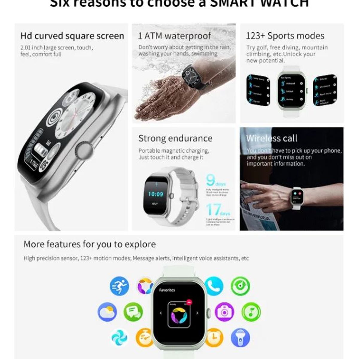 GENERICO - Reloj inteligente smartwatch bluetooth  BLACK  deportivo. Top Ventas Nuevo