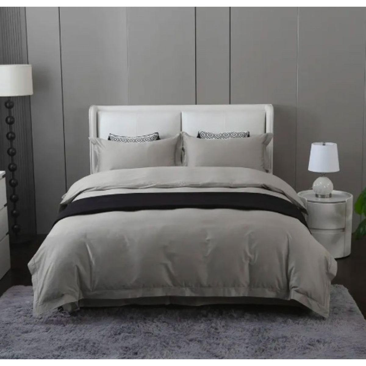GENERICO - Piecera Cama Super King Negro