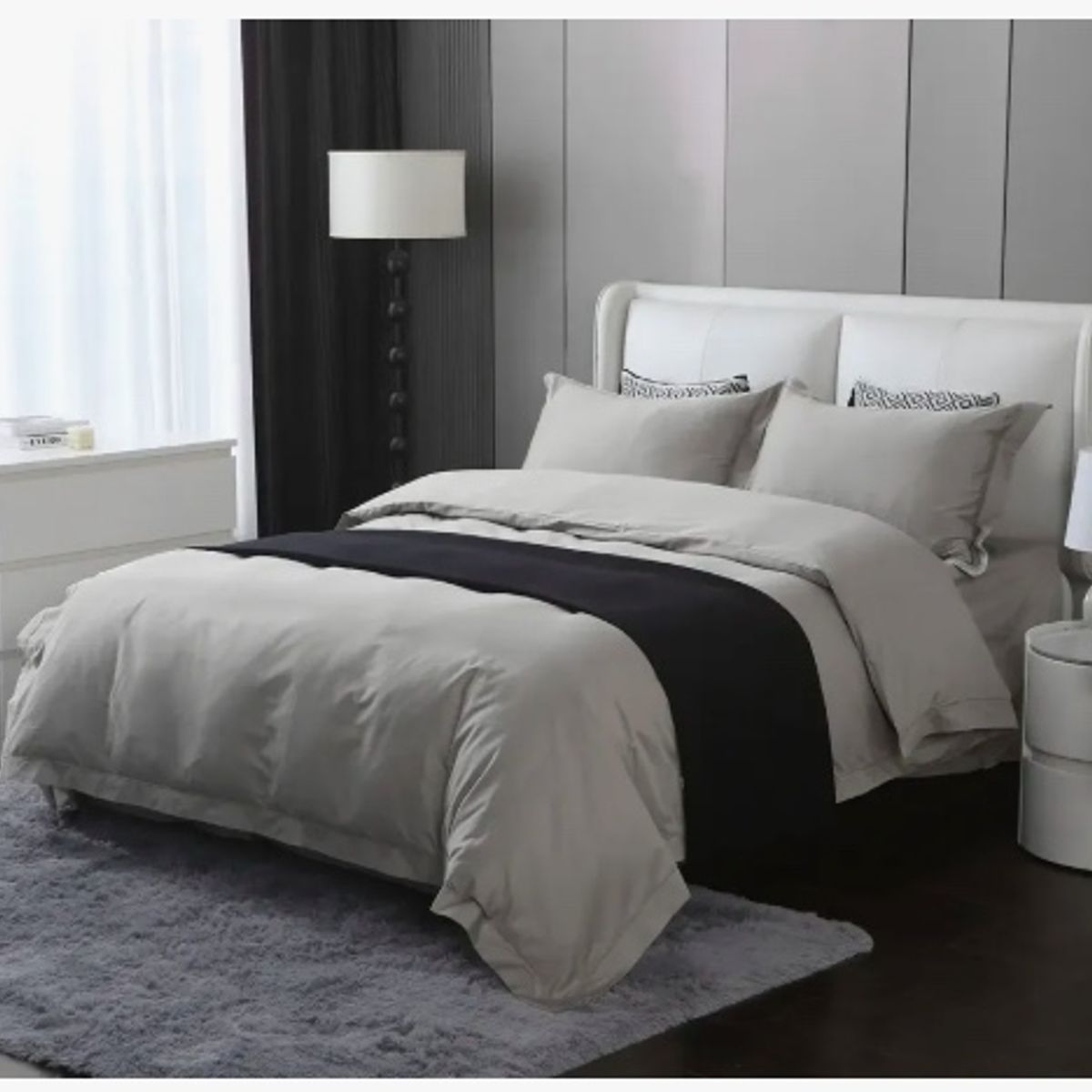 GENERICO - Piecera Cama Super King Negro