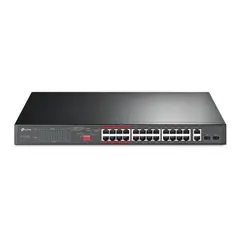 TP LINK - Switch 24 puertos PoE+ a 100Mbps 2 Gigabit SFP SL1226P