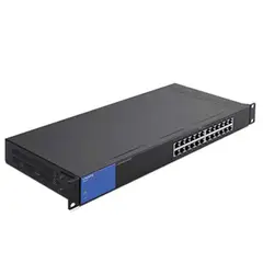 LINKSYS - Switch 24 Puertos Gigabit 12 Puertos PoE+ LGS124P
