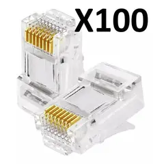 GENERICO - Conectores RJ45 Cat5e Pack 100 Uds Red Ethernet