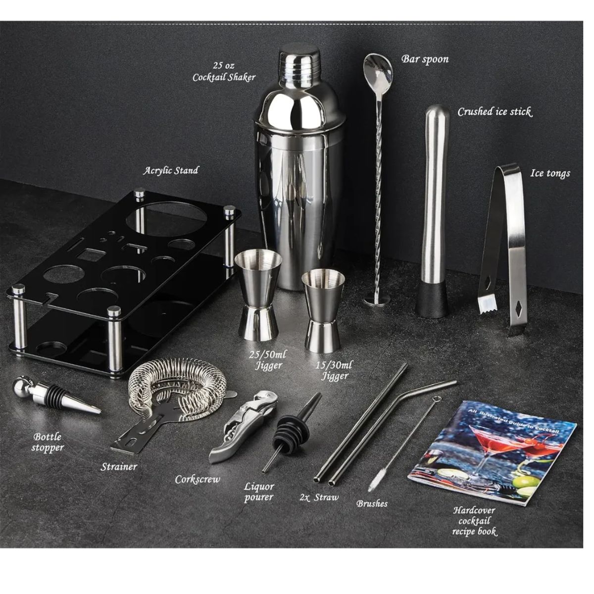 GENERICO - Set De Coctelería Kit Bartender