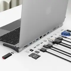 ULINK - Adaptador Multipuerto USB C 12 en 1 UL-ADC121 de Aluminio