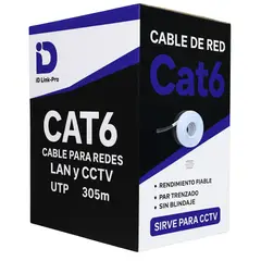 GENERICO - Cable de Red UTP Cat6 305 Metros 23 AWG 0,52mm CCA