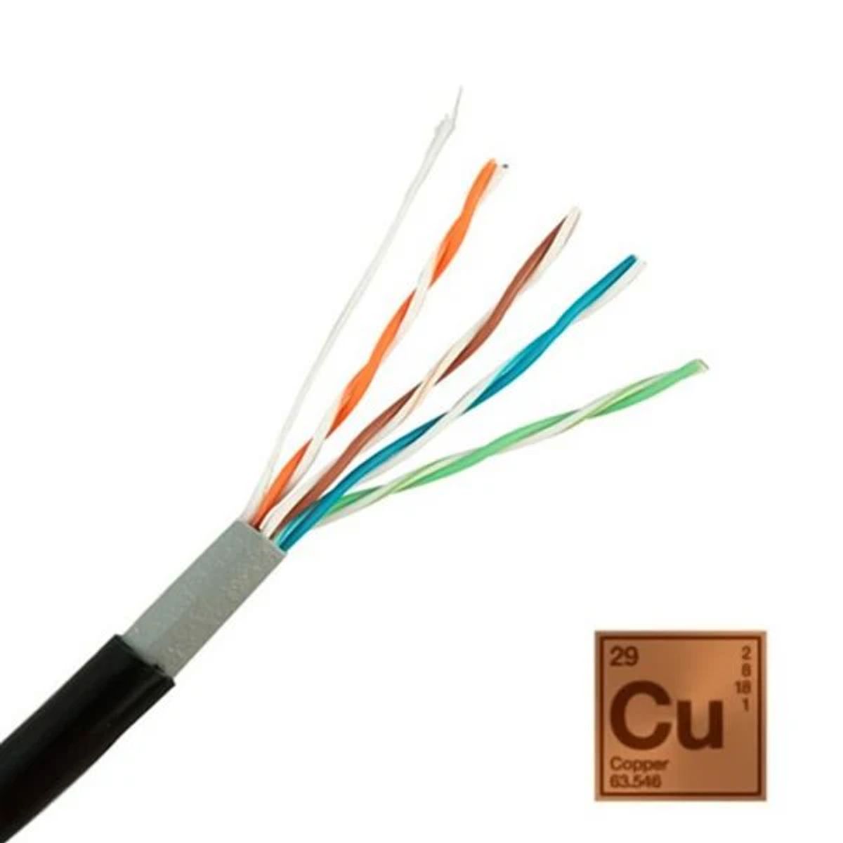 ULINK - Cable De Red Utp Exterior Cat6 Bobina 100Mts 100% cobre