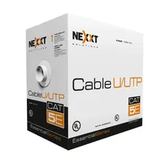 NEXXT SOLUTIONS - Cable de Red UTP Cat5e 100% Cobre 100Mts 24AWG Nexxt Gris