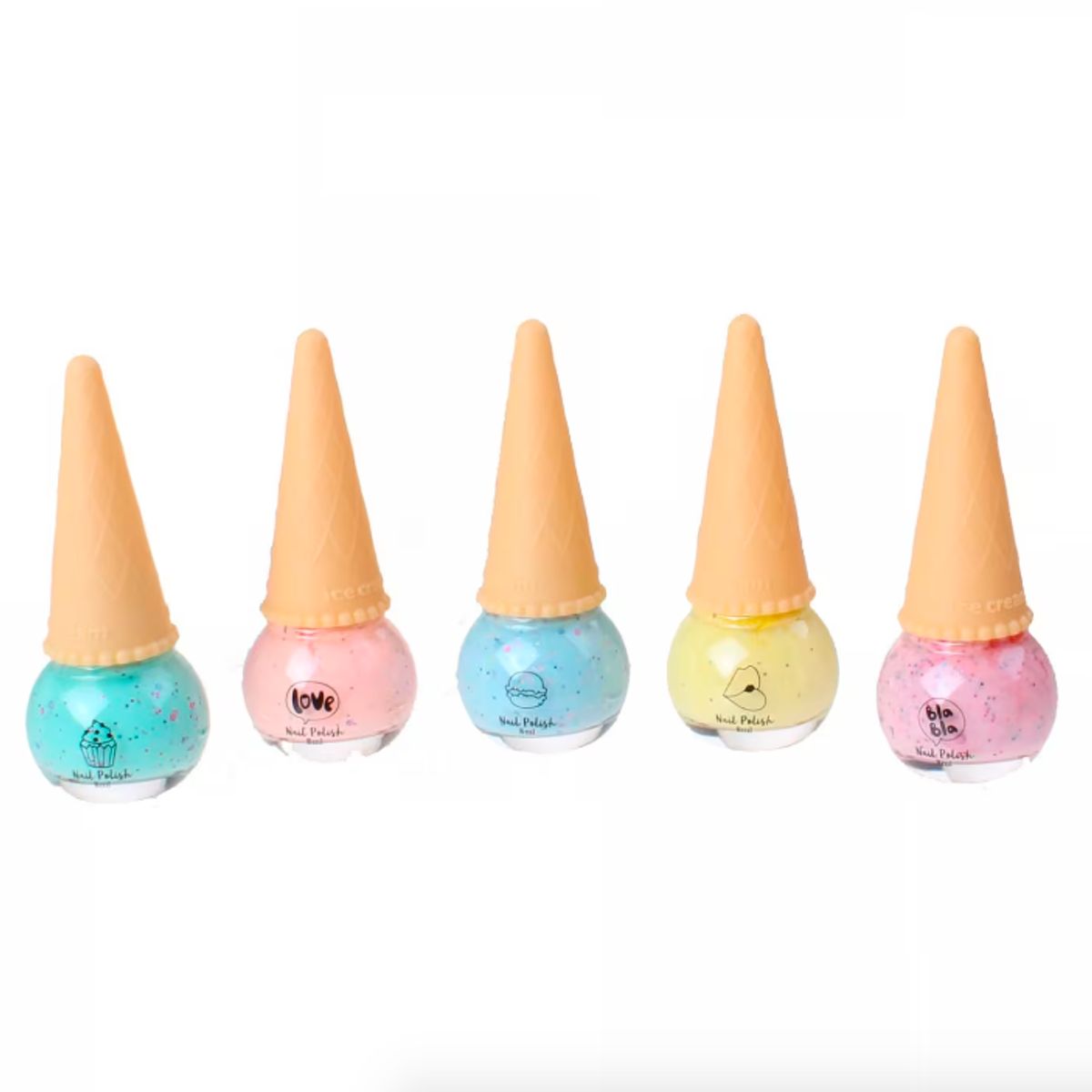 GENERICO - Esmaltes 5 Colores Ice Cream Para Niños/as Create it