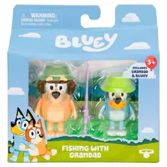 BLUEY - Set 2 Figuras - Pescando con el abuelo