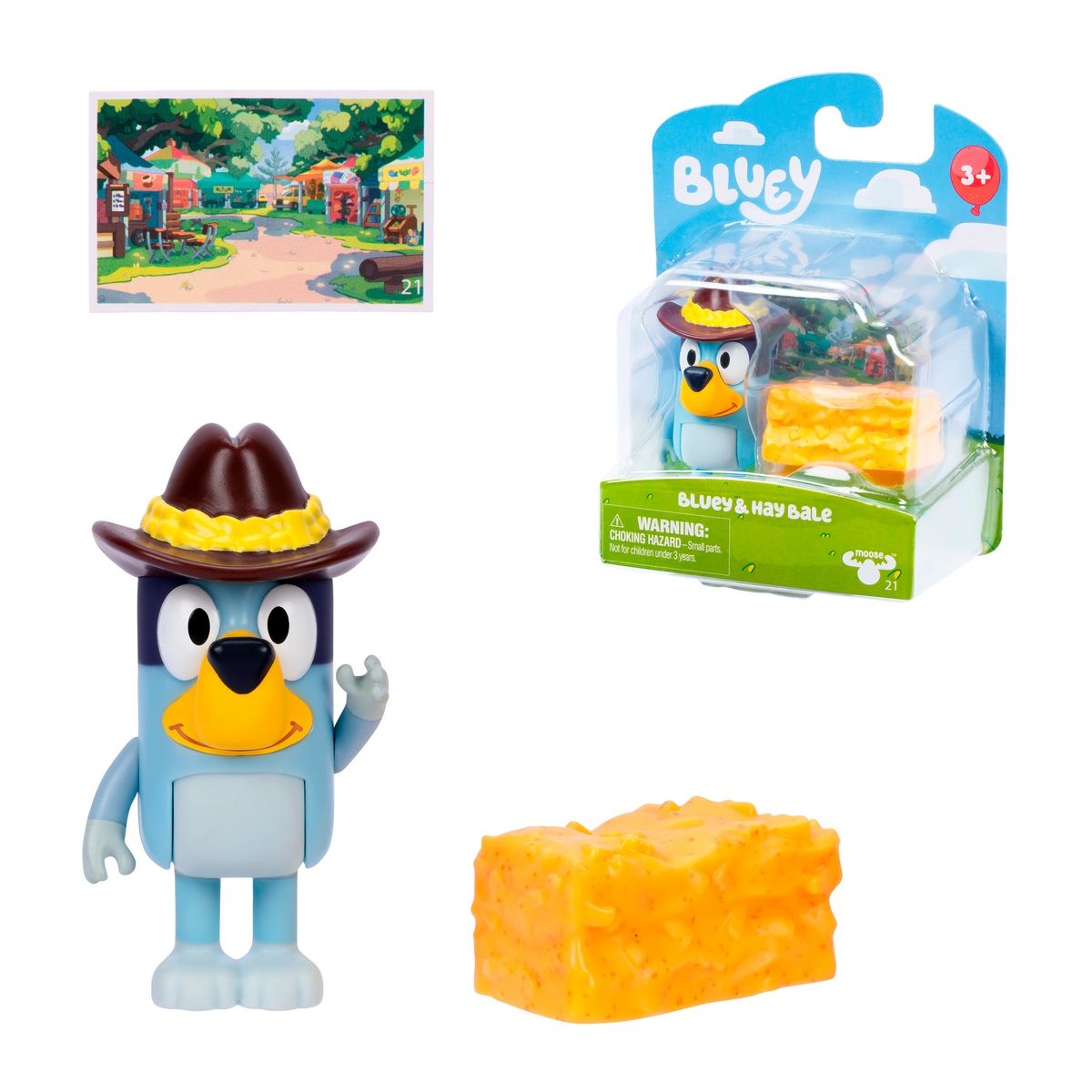 BLUEY - Figura Bluey - Bluey y Fardo de heno