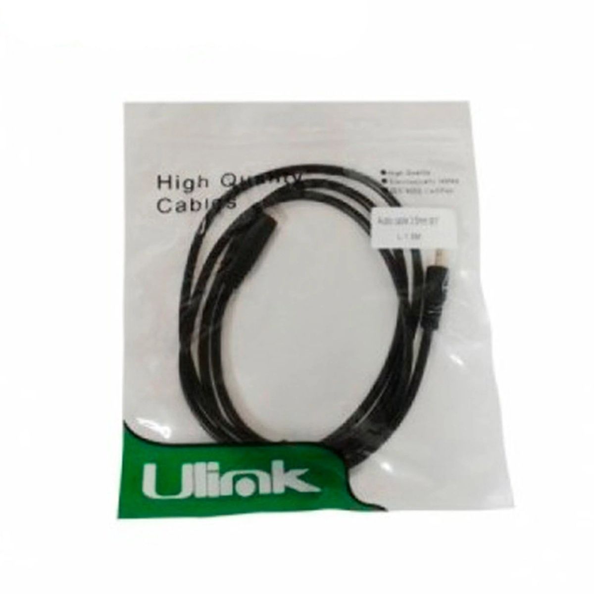 ULINK - Cable de Audio Auxiliar 3.5mm Macho a Macho 50cm Alta Calidad