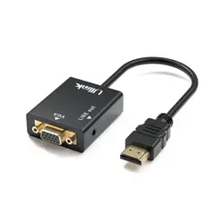 GENERICO - Adaptador HDMI a VGA + Audio Portable Full HD UL-CV3500