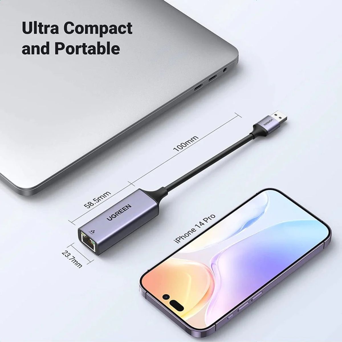 UGREEN - Adaptador USB 3.0 a Ethernet Gigabit Ugreen CM209 Metal