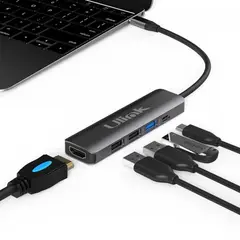 ULINK - Adaptador Hub 5 en 1 USB-C a HDMI 4K y USB 3.0 UL-ADC502