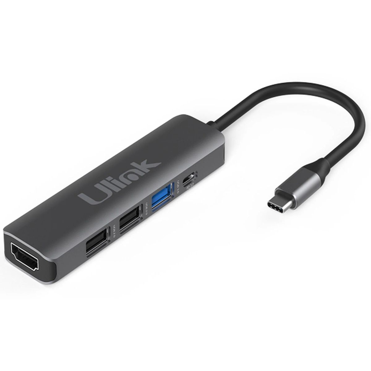 Adaptador Hub 5 en 1 USB-C a HDMI 4K y USB 3.0 UL-ADC502, marca ULINK - Foto 2