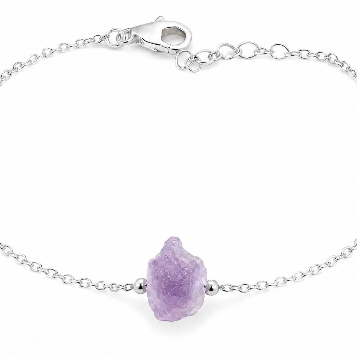 VOUSEZ - Pulsera amatista mineral joya mujer plata 925