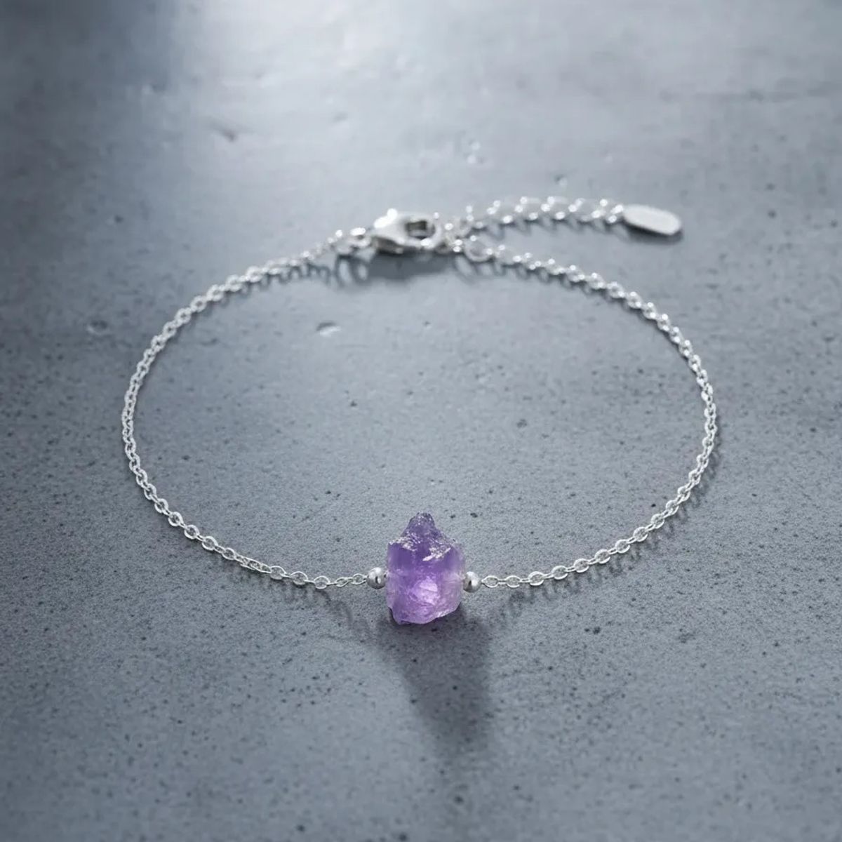 VOUSEZ - Pulsera amatista mineral joya mujer plata 925