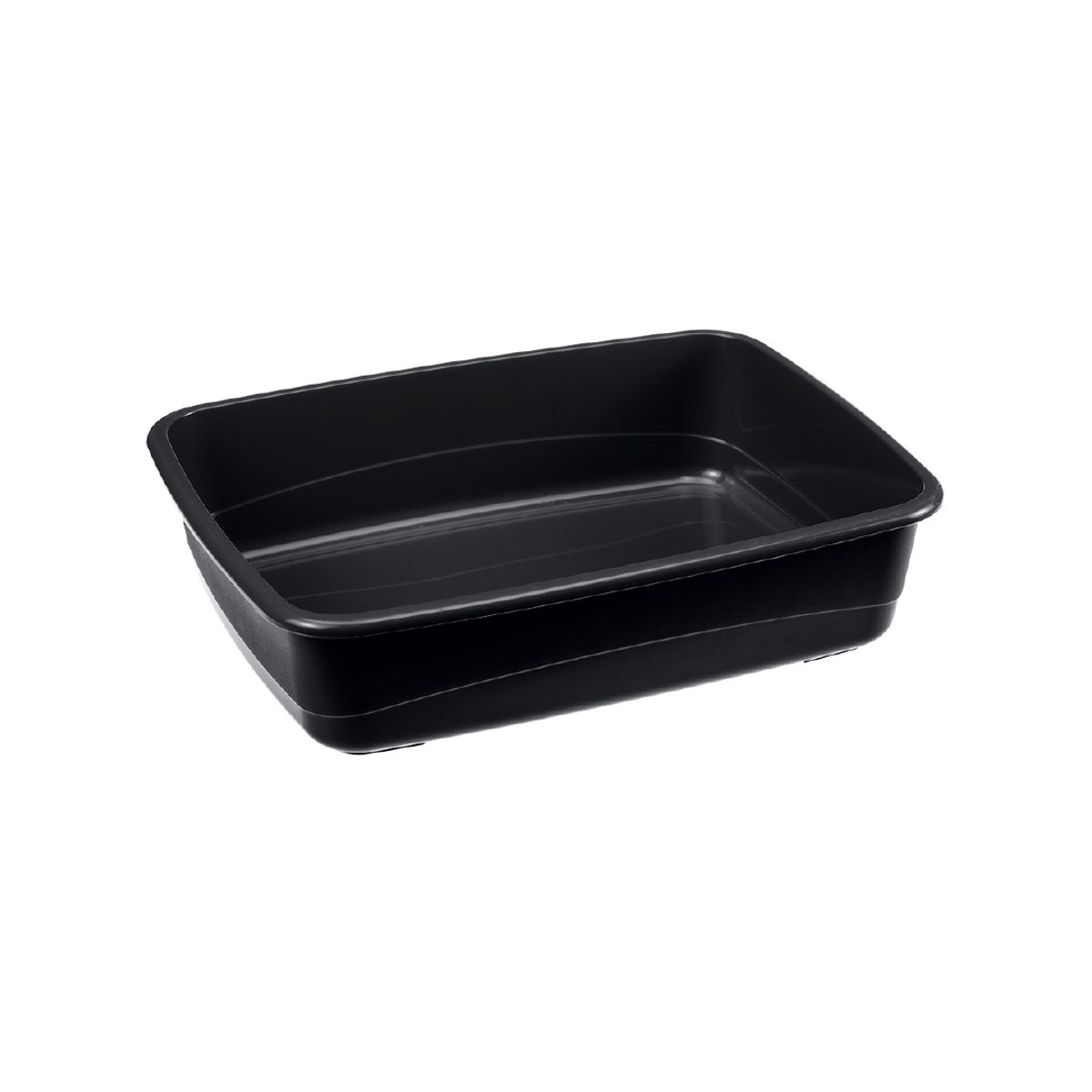 FERPLAST - Arenero Bandeja Básica Negra 46,5x35,5x11,5 cm