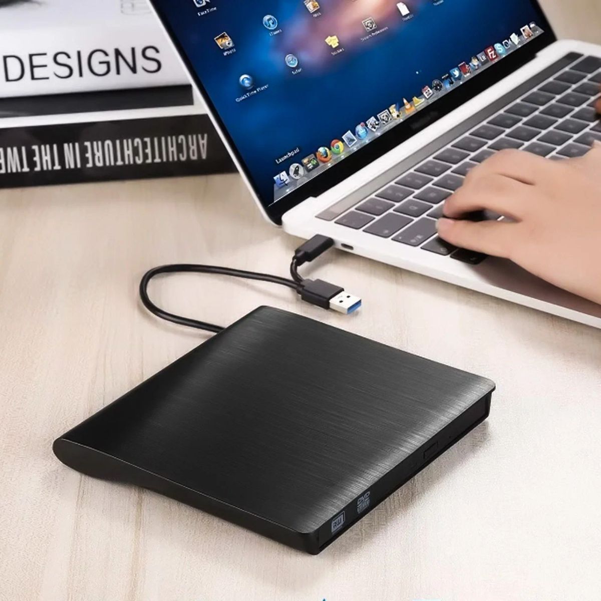 UTEK - Grabador Externo CDDVD USB 3.0 y USB C Unilink UT-RD12X