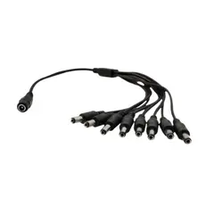 GENERICO - Cable Splitter DC 5.5×2.5 mm 1x8 Salidas para Cámaras CCTV