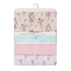 BAMBINO - Set 3 Tutos Pañales Algodón Muselina muñeca