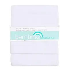 BAMBINO - Pañal Tuto Blanco Unicolor X3 Unidades