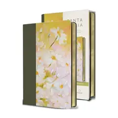 TOP10BOOKS - LIBRO Biblia Rvr60 Piel Verde Con Flores Y Sep - AMERICAN BIBLE SOCIE