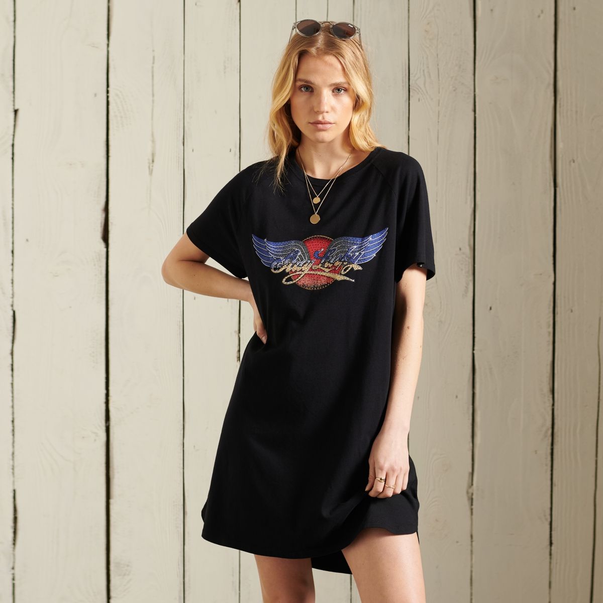 SUPERDRY - Vestido De Punto Estilo Polera Mujer
