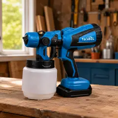 TASBEL - Pistola Pulverizador De Pintura Inalambrico 2 Baterías 98v Azul Petróleo