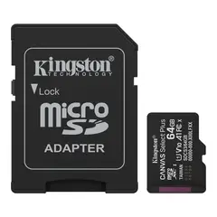 KINGSTON - Memoria MicroSD 64GB con Adaptador 100MBs SDCS3