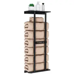 GENERICO - Repisa Con Porta Toallas Estante Toallero Baño Estantería