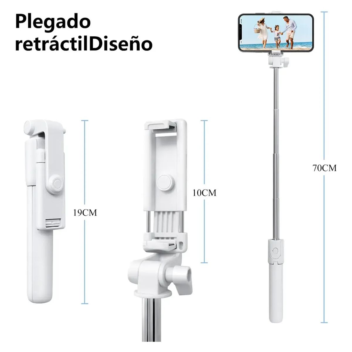 SUPERCENTER - Palo Selfie Tripie Control Remoto Bluetooth