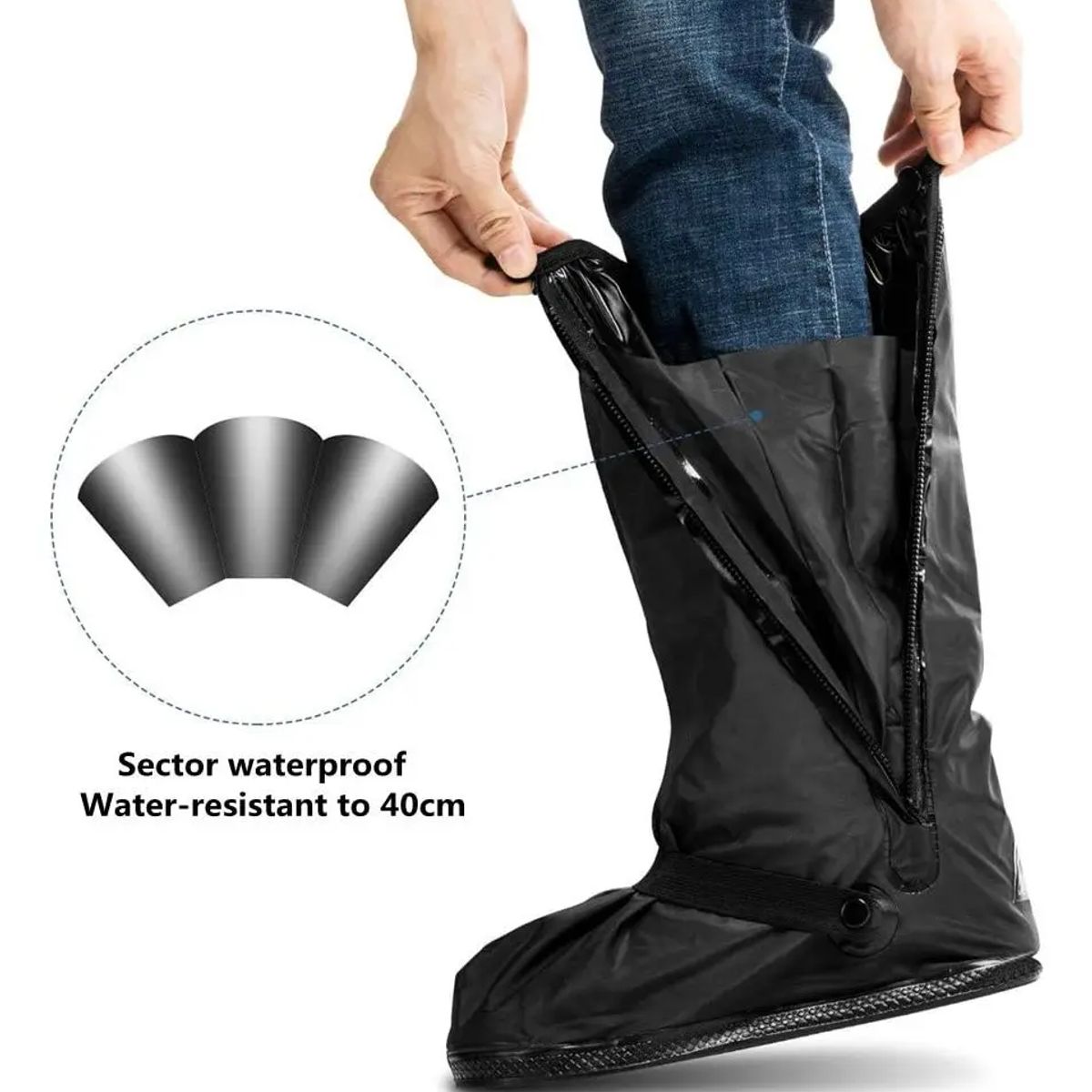 MOVI - CUBRE CALZADO IMPERMEABLE TIPO BOTA PARA LLUVIA