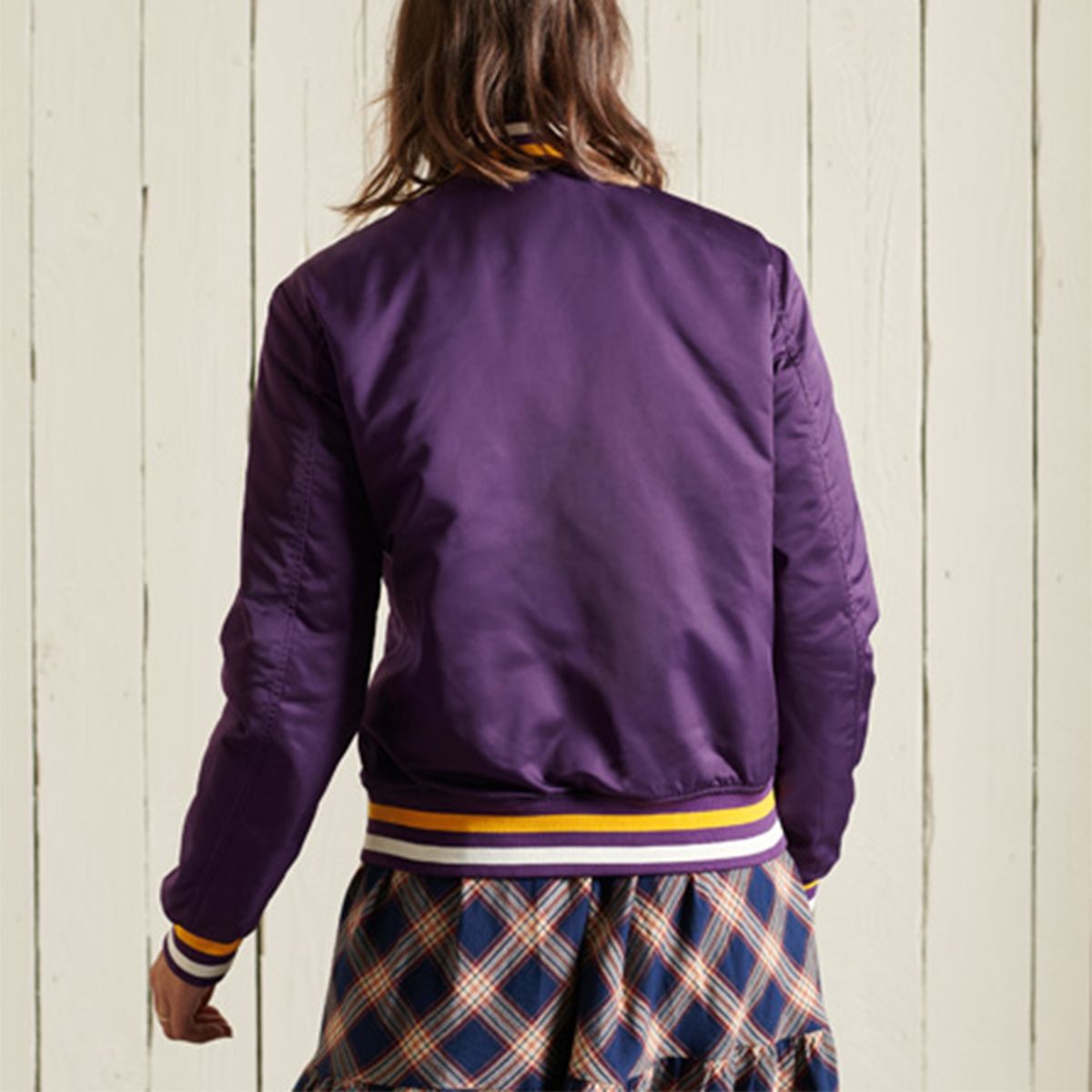 SUPERDRY - Chaqueta Bómber Universitaria Mujer