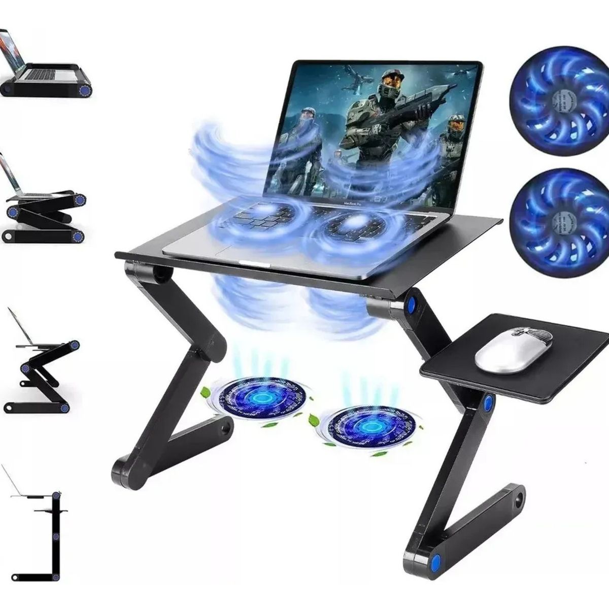 MOVI - MESA SOPORTE PARA LAPTOP NOTEBOOK PORTÁTIL ARTICULADA CON VENTILADORES