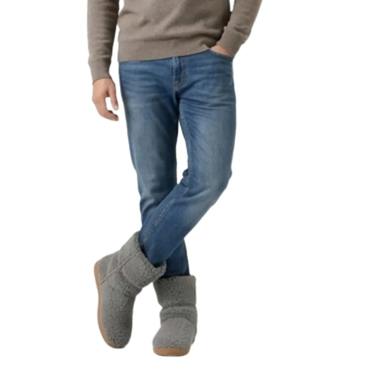 QIKUN - Pantufla Hombre Antideslizante Chiporro  Pantufla Teddy