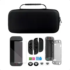 KUANGYE - Estuche Negro Rígido para Nintendo Switch 2 con Funda y Mica Protectora