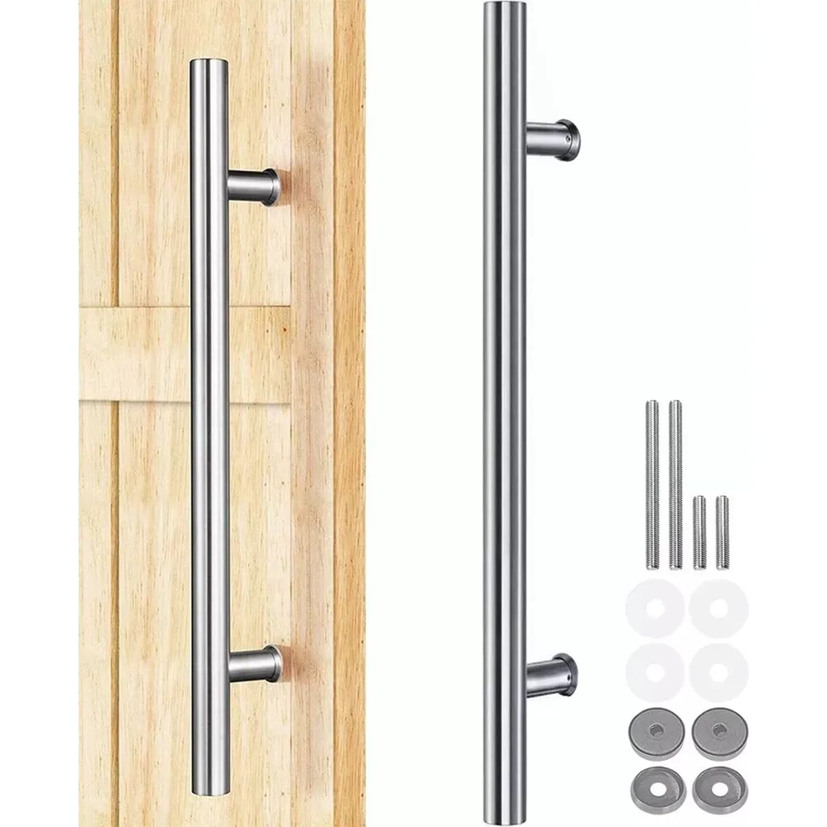 GENERICO - Manillon Para Puertas Madera Acero Inoxidable 120 Cm