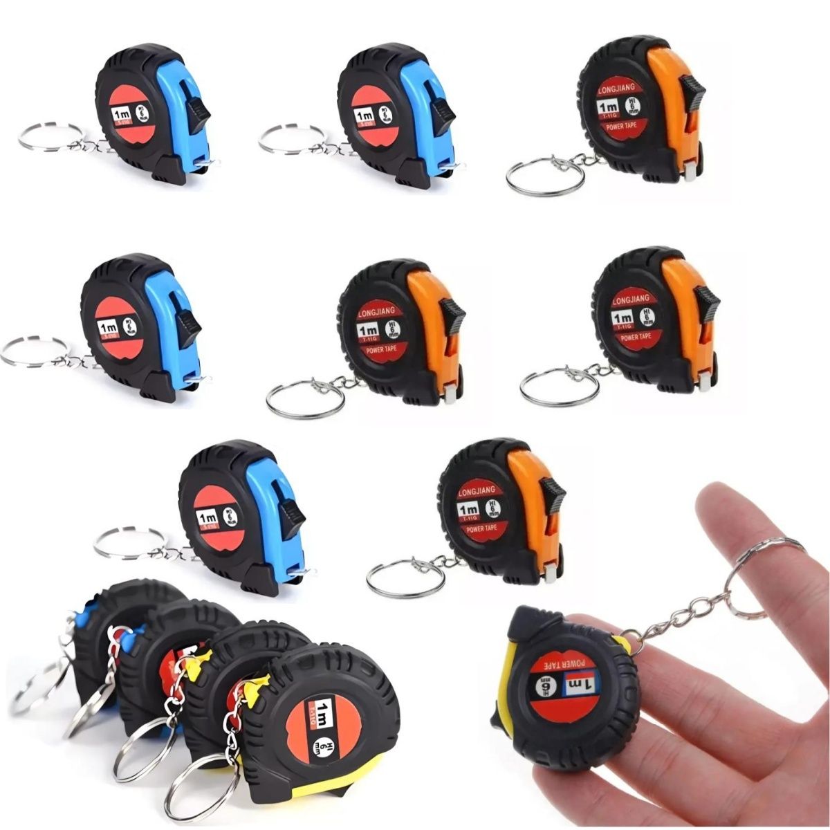 12 X Mini Huincha Regla De Medir Llavero 1mt, 3.5 X 3.5cms, marca KUANGYE - Foto Principal