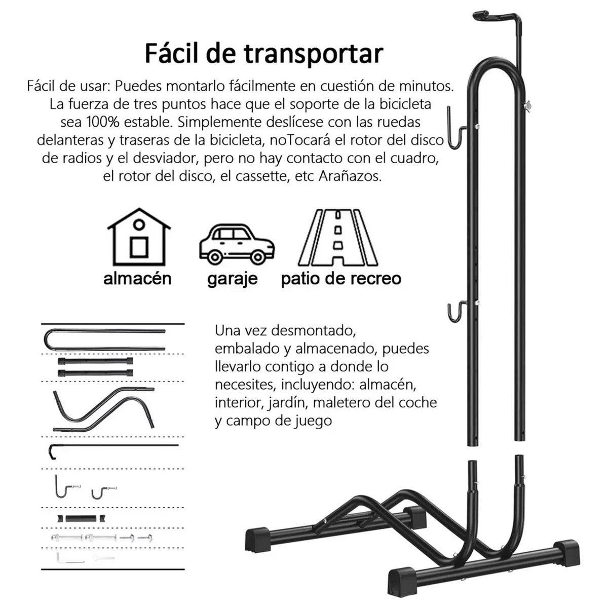 GENERICO - Soporte Estacionamiento De Bicicleta Vertical Bicicletero