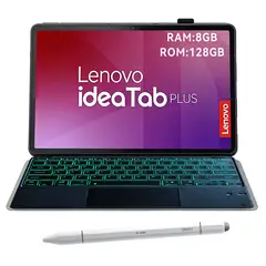 LENOVO - Tablet Idea Tab Plus 8GB+128GB WiFi 12.1 Plata+Teclado Negro retroiluminado en color+Lápiz