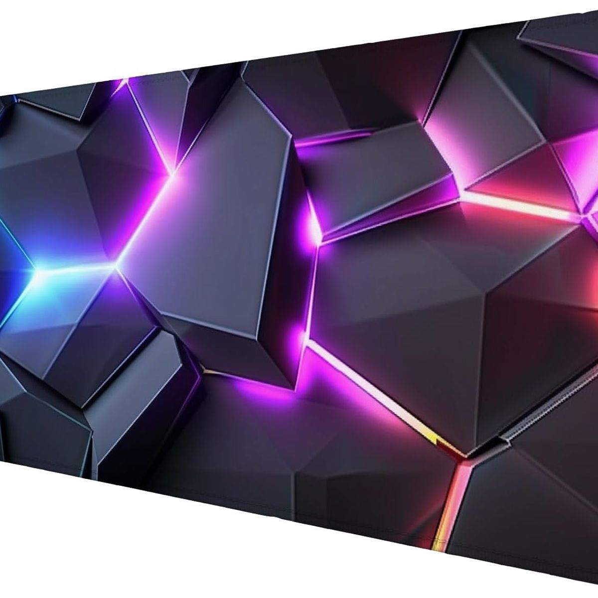 KUANGYE - Mouse Pad Gamer Xxl Antideslizante Geometría 3D 90x40cm 3mm