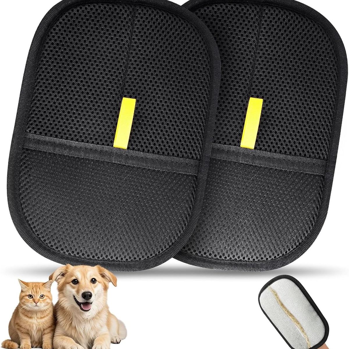 KUANGYE - 2 Guantes Quita Pelos Para Mascotas Perros Y Gatos