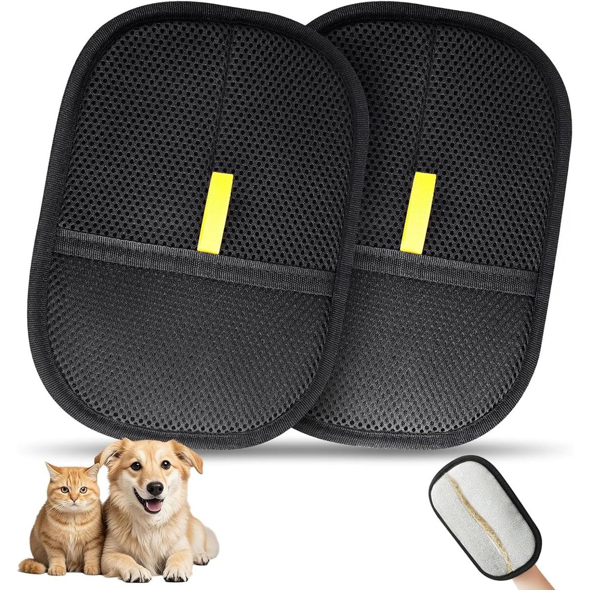 KUANGYE - 2 Guantes Quita Pelos Para Mascotas Perros Y Gatos